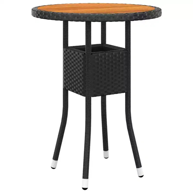 vidaXL Ensemble de salle à manger de jardin noir, blanc crème