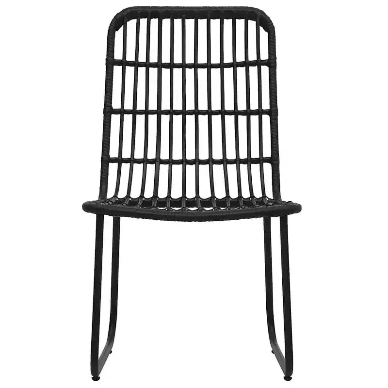 vidaXL Ensemble de salle à manger Noir Résine tressée, acier thermolaqué, verre Standard