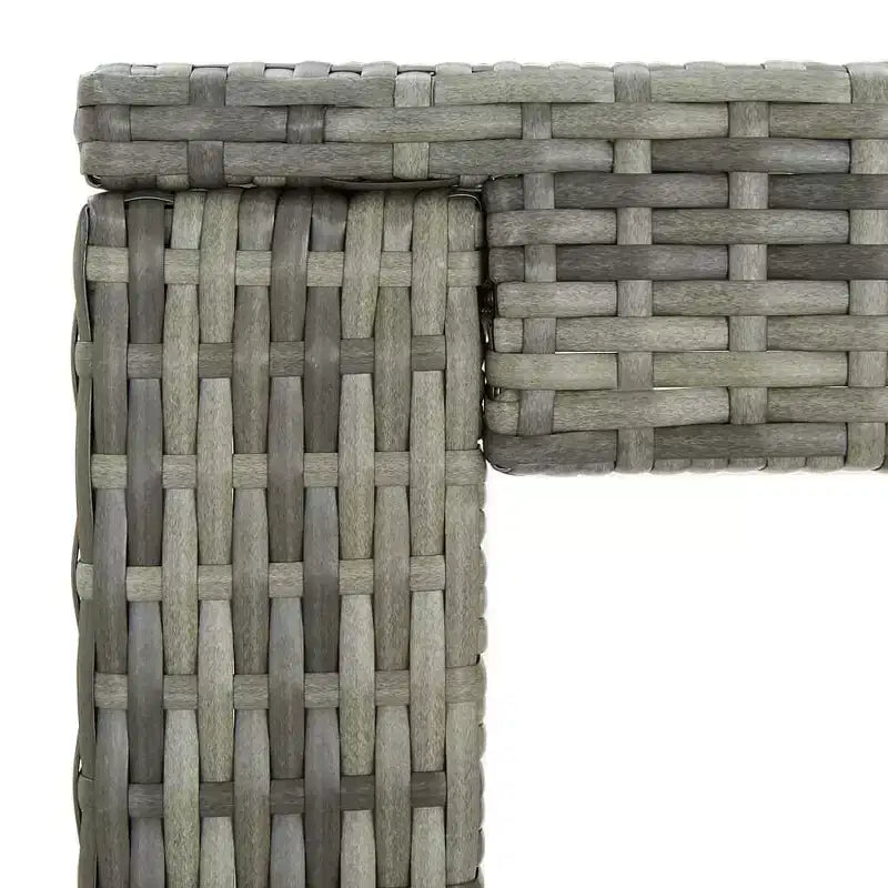 vidaXL Ensemble de bar de jardin gris en rotin PE, acier poudré, polyester