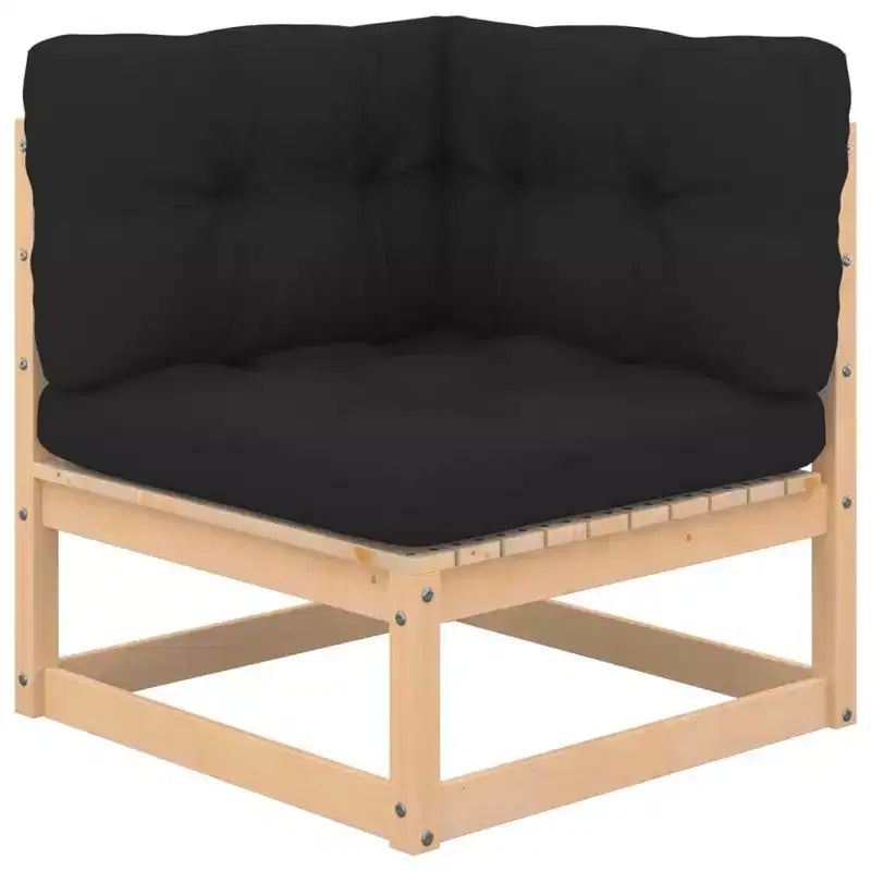 vidaXL Salon de jardin modulaire en pin massif, taille moyenne