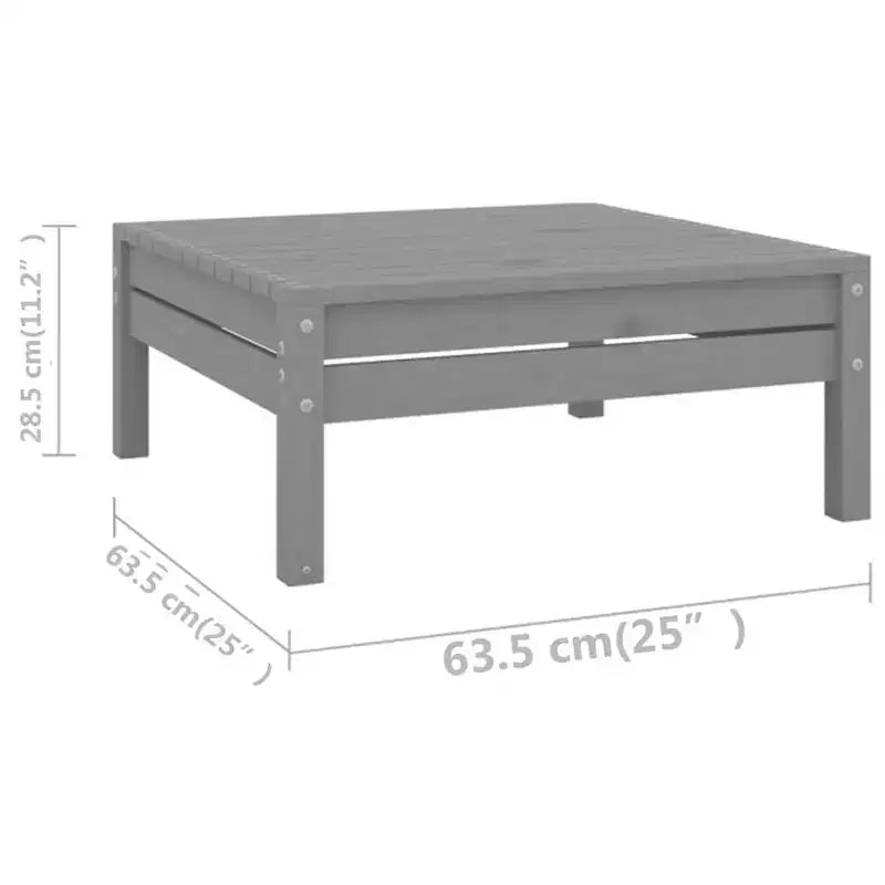 vidaXL Salon de jardin gris pin massif 5 pièces modulable