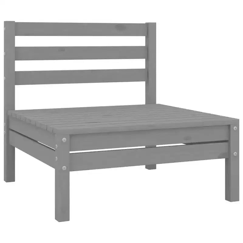 vidaXL Salon de jardin gris pin massif 5 pièces modulable