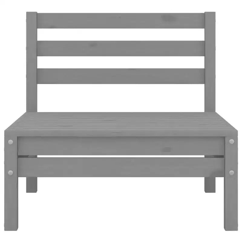 vidaXL Salon de jardin gris pin massif 5 pièces modulable