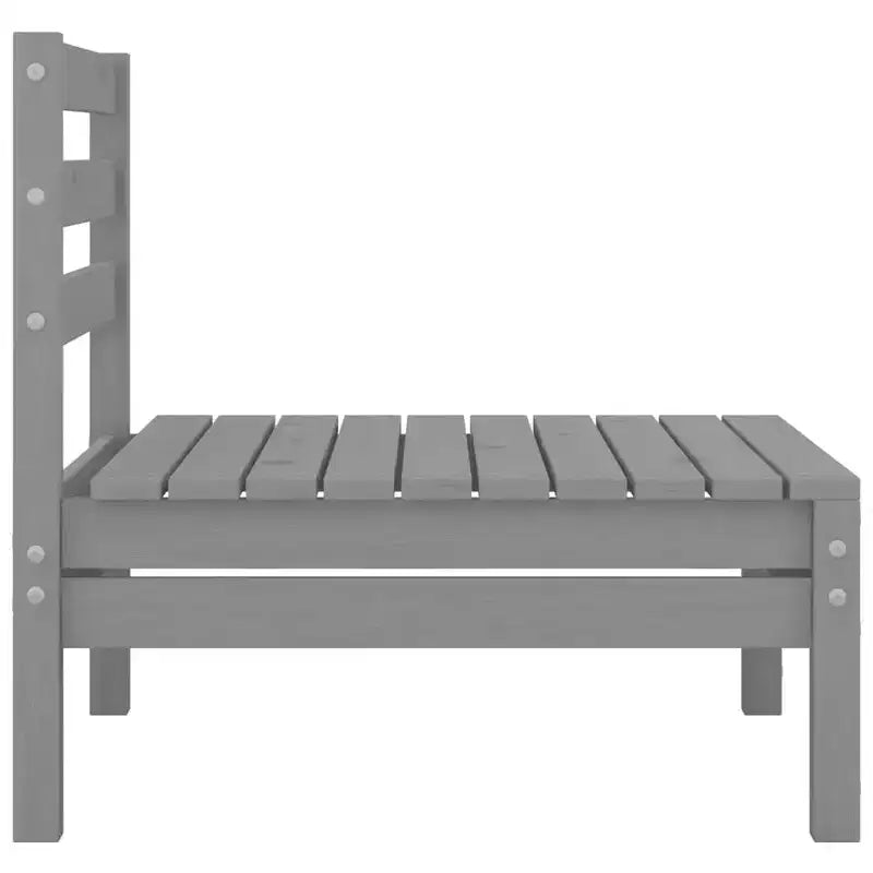 vidaXL Salon de jardin gris pin massif 5 pièces modulable