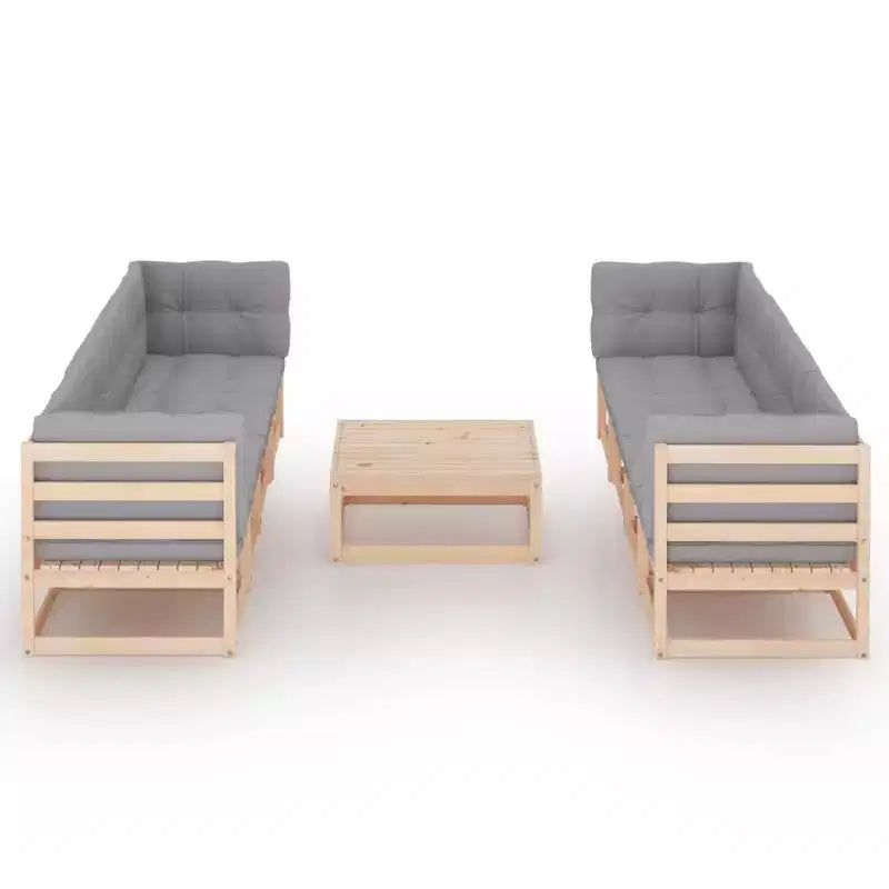 vidaXL Salon de jardin pin massif