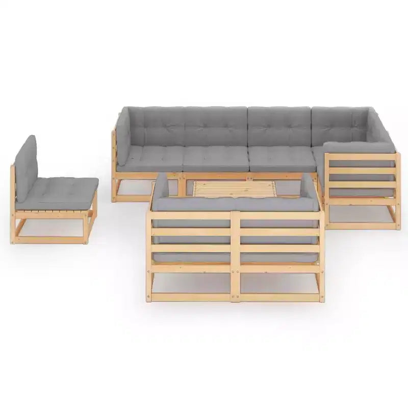 vidaXL Salon de jardin en pin massif, taille unique, modulable
