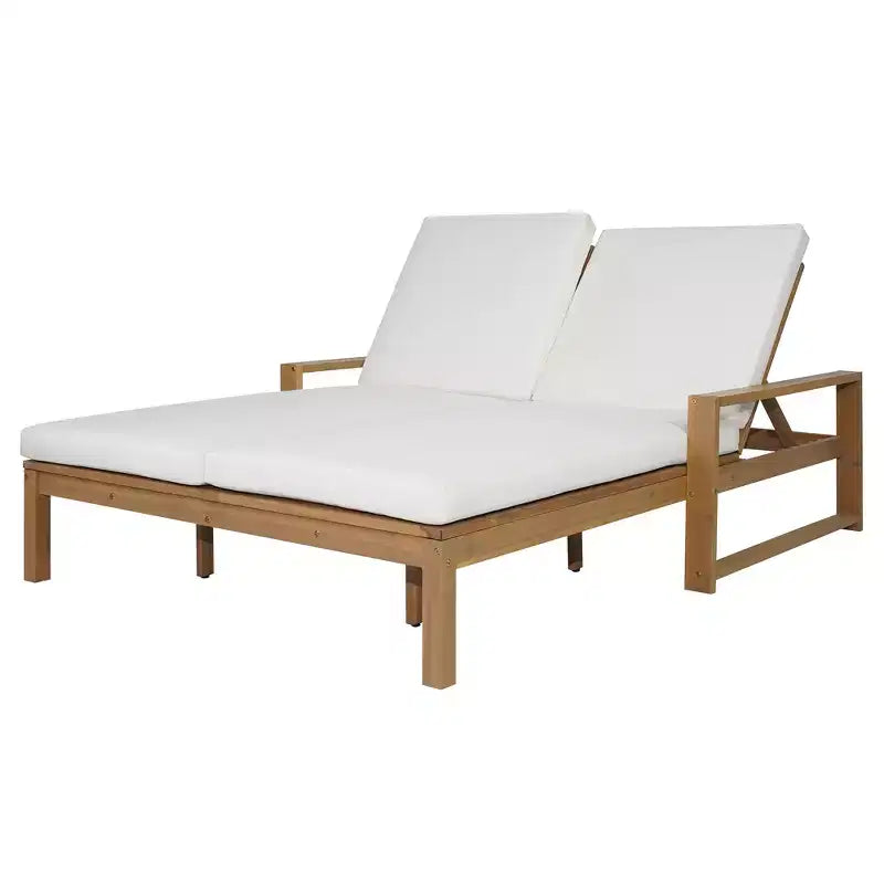 Bain de soleil double Polibi avec dossier réglable sur 5 positions