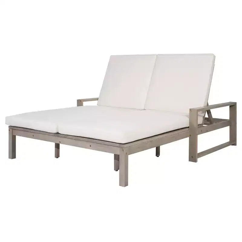 Bain de soleil double Polibi avec dossier réglable sur 5 positions