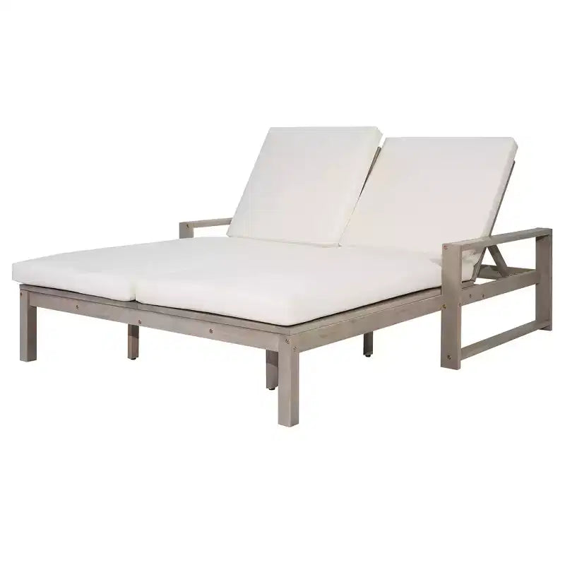 Bain de soleil double Polibi avec dossier réglable sur 5 positions