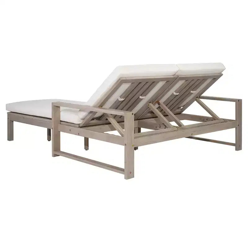 Bain de soleil double Polibi avec dossier réglable sur 5 positions