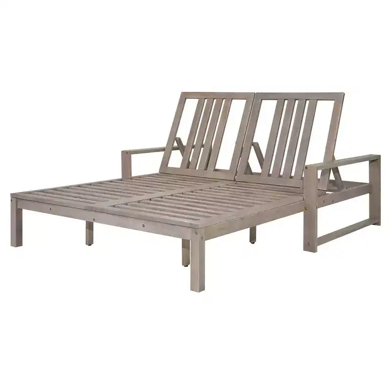 Bain de soleil double Polibi avec dossier réglable sur 5 positions
