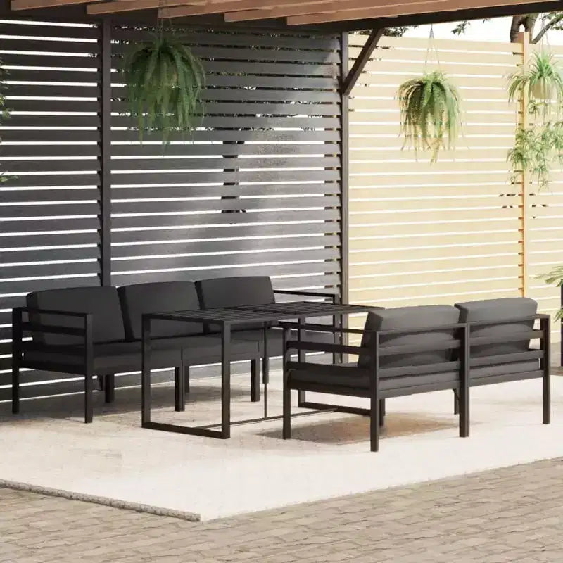 vidaXL Salon de jardin anthracite