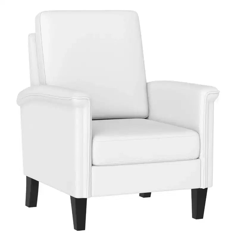Costway 1/2 PCS Floral Accent Chair with Solid Wood Legs & High Back Thick Comfy Cushions Blue/Beige