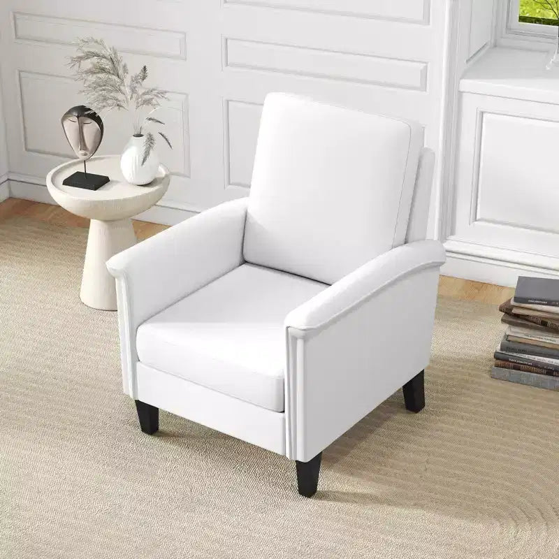 Costway 1/2 PCS Floral Accent Chair with Solid Wood Legs & High Back Thick Comfy Cushions Blue/Beige