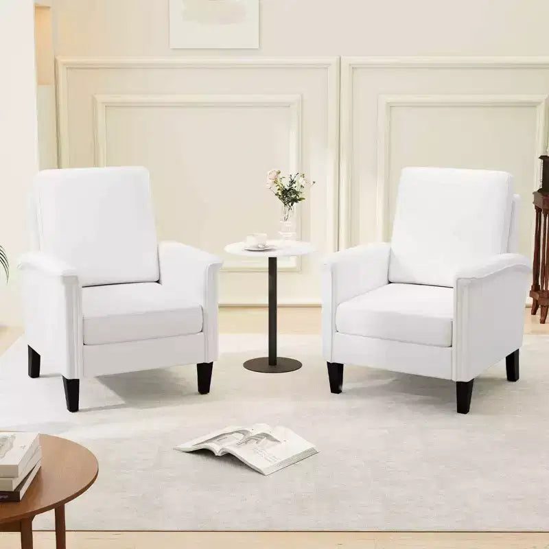 Costway 1/2 PCS Floral Accent Chair with Solid Wood Legs & High Back Thick Comfy Cushions Blue/Beige