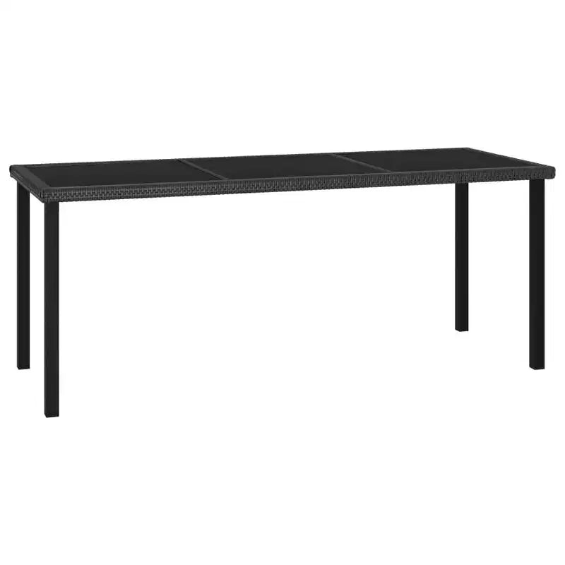 vidaXL Ensemble de salle à manger Rotin PE, acier poudré, verre Medium