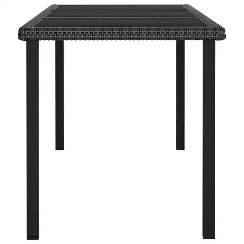 vidaXL Ensemble de salle à manger Rotin PE, acier poudré, verre Medium