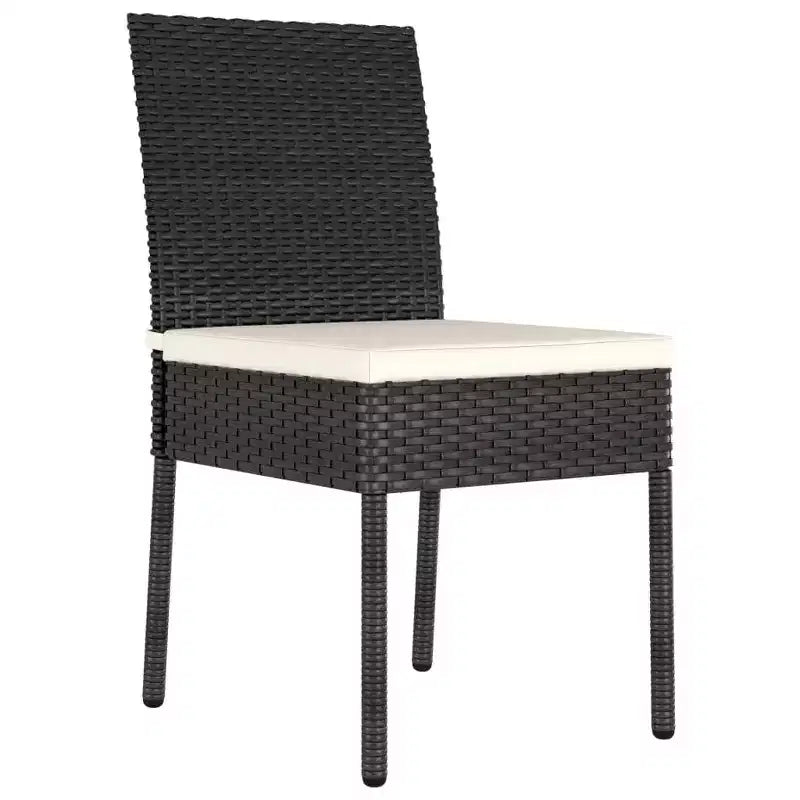 vidaXL Ensemble de salle à manger Rotin PE, acier poudré, verre Medium