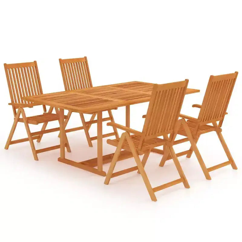 vidaXL Garden Dining Set Warm Brown Solid Teak Wood Medium