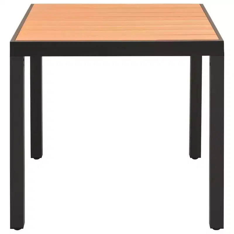 vidaXL Ensemble de salle à manger en résine tressée noir et marron Taille standard Durable