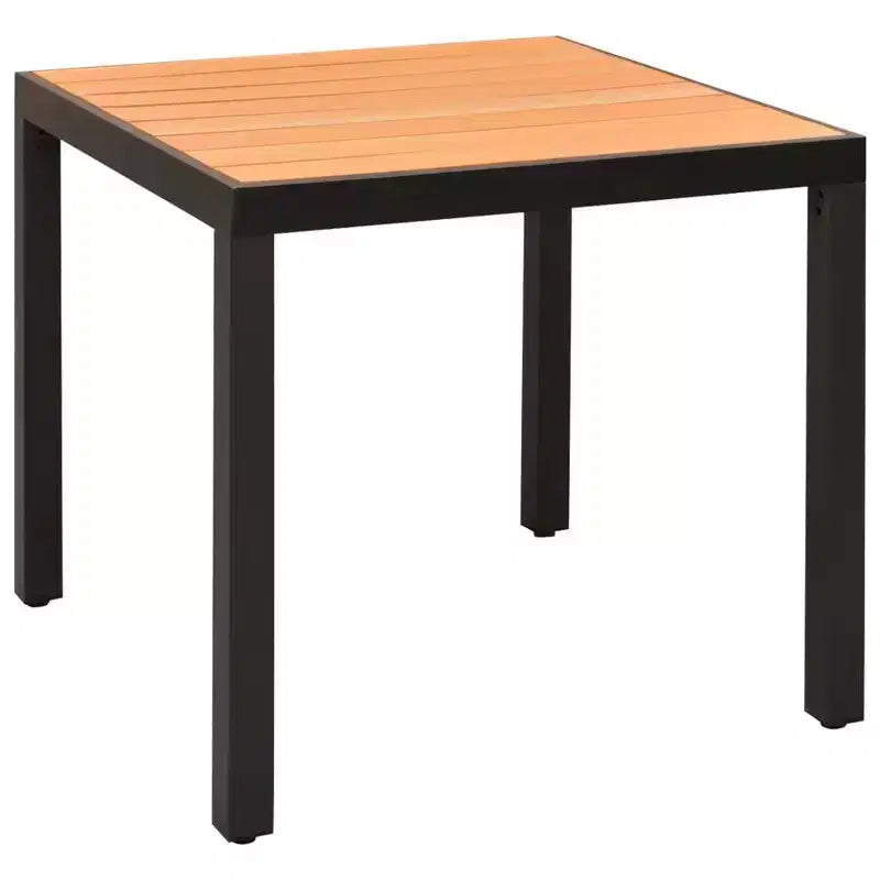 vidaXL Ensemble de salle à manger en résine tressée noir et marron Taille standard Durable