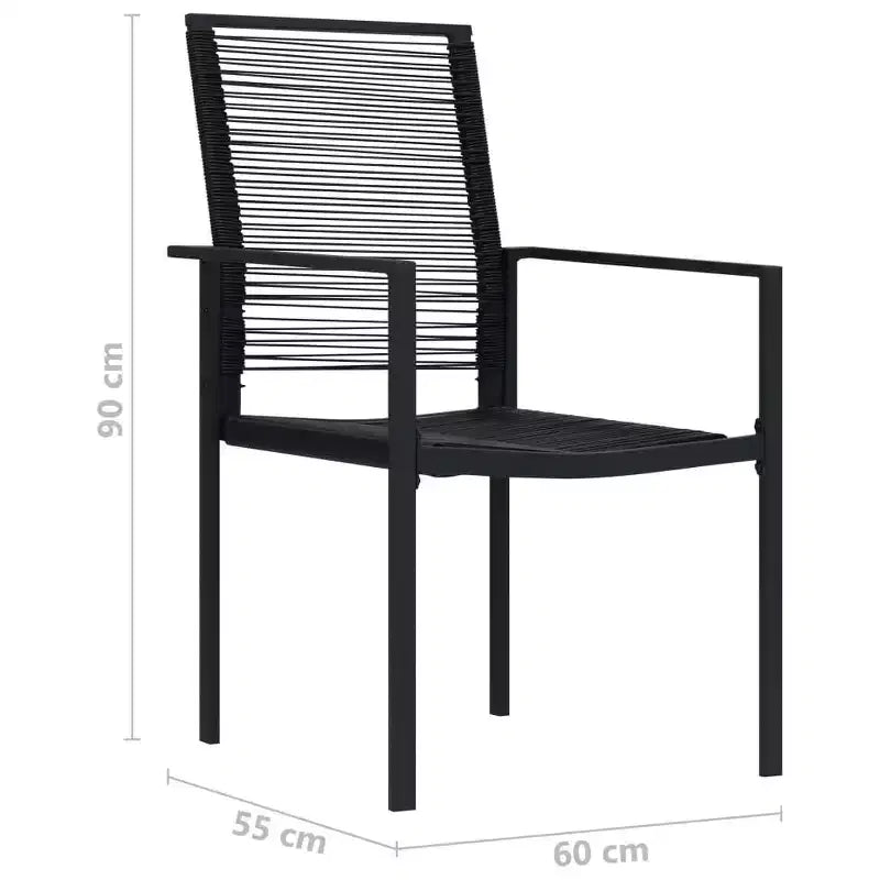 vidaXL Ensemble de salle à manger noir Verre Grand ensemble de salle à manger de jardin durable