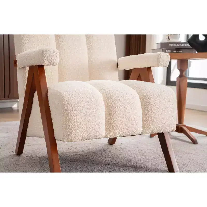 ModernLuxe Fauteuil d'appoint rembourré, Fauteuil simple, Fauteuil ergonomique, Fauteuil de lecture rembourré, Fauteuil de loisirs, Chenille