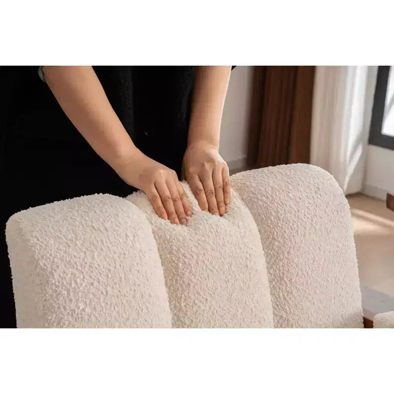 ModernLuxe Fauteuil d'appoint rembourré, Fauteuil simple, Fauteuil ergonomique, Fauteuil de lecture rembourré, Fauteuil de loisirs, Chenille