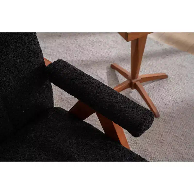 ModernLuxe Fauteuil d'appoint rembourré, Fauteuil simple, Fauteuil ergonomique, Fauteuil de lecture rembourré, Fauteuil de loisirs, Chenille
