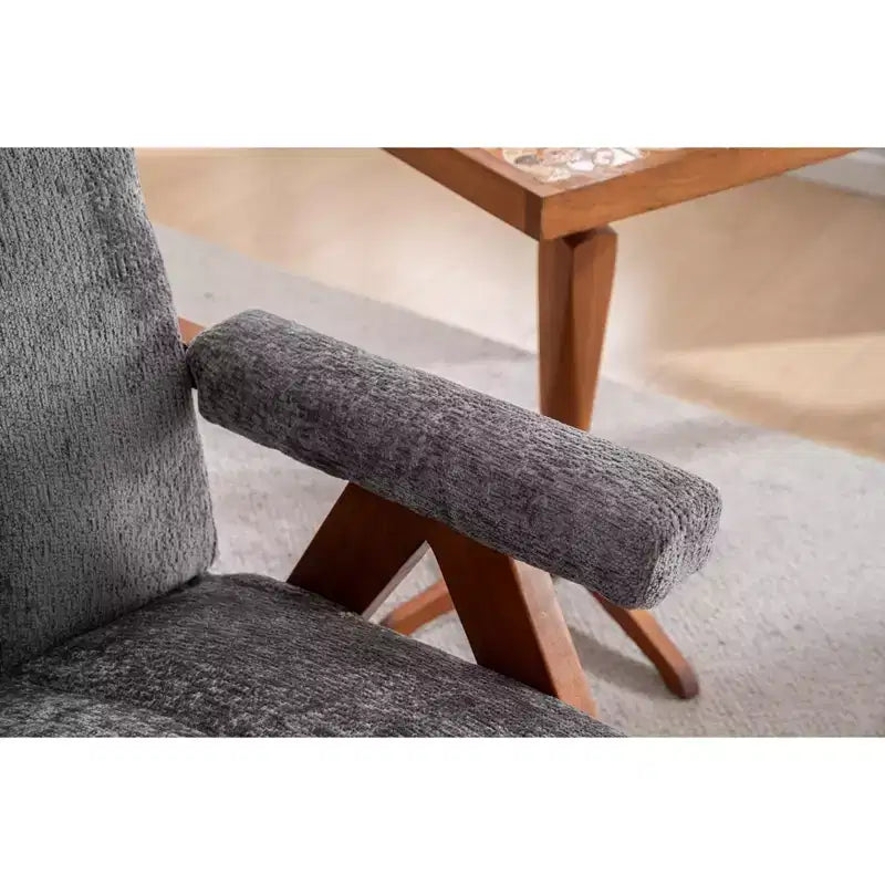 ModernLuxe Fauteuil d'appoint rembourré, Fauteuil simple, Fauteuil ergonomique, Fauteuil de lecture rembourré, Fauteuil de loisirs, Chenille
