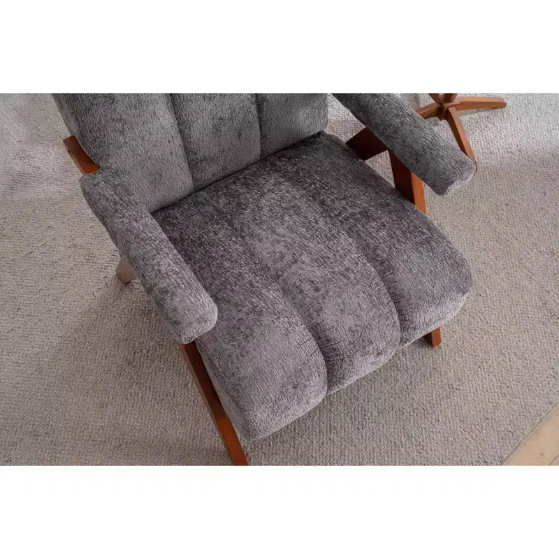 ModernLuxe Fauteuil d'appoint rembourré, Fauteuil simple, Fauteuil ergonomique, Fauteuil de lecture rembourré, Fauteuil de loisirs, Chenille