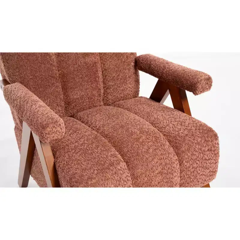ModernLuxe Fauteuil d'appoint rembourré, Fauteuil simple, Fauteuil ergonomique, Fauteuil de lecture rembourré, Fauteuil de loisirs, Chenille