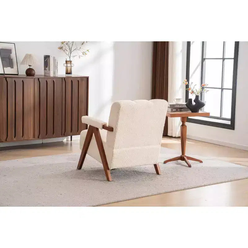 ModernLuxe Fauteuil d'appoint rembourré, Fauteuil simple, Fauteuil ergonomique, Fauteuil de lecture rembourré, Fauteuil de loisirs, Chenille