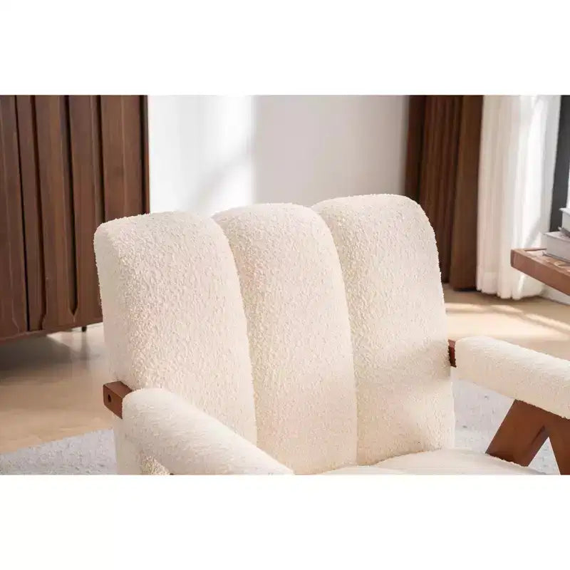 ModernLuxe Fauteuil d'appoint rembourré, Fauteuil simple, Fauteuil ergonomique, Fauteuil de lecture rembourré, Fauteuil de loisirs, Chenille