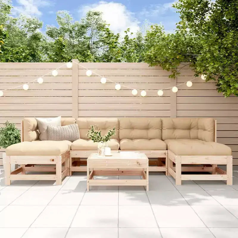 vidaXL Salon de jardin en bois de pin massif et contreplaqué Grand empilable