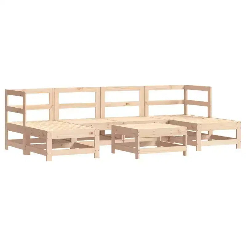 vidaXL Salon de jardin en bois de pin massif et contreplaqué Grand empilable