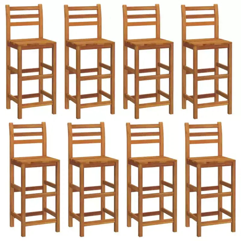 vidaXL Ensemble de bar de jardin Bois naturel Bois d'acacia massif avec finition huilée Grand