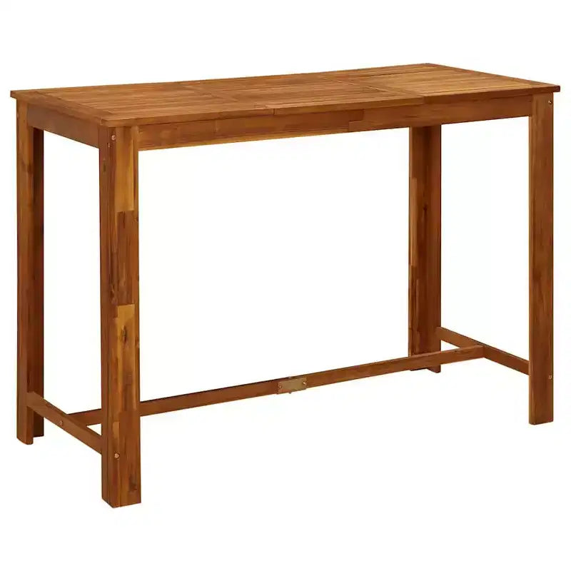 vidaXL Ensemble de bar de jardin en bois marron massif d'acacia Repose-pieds standard