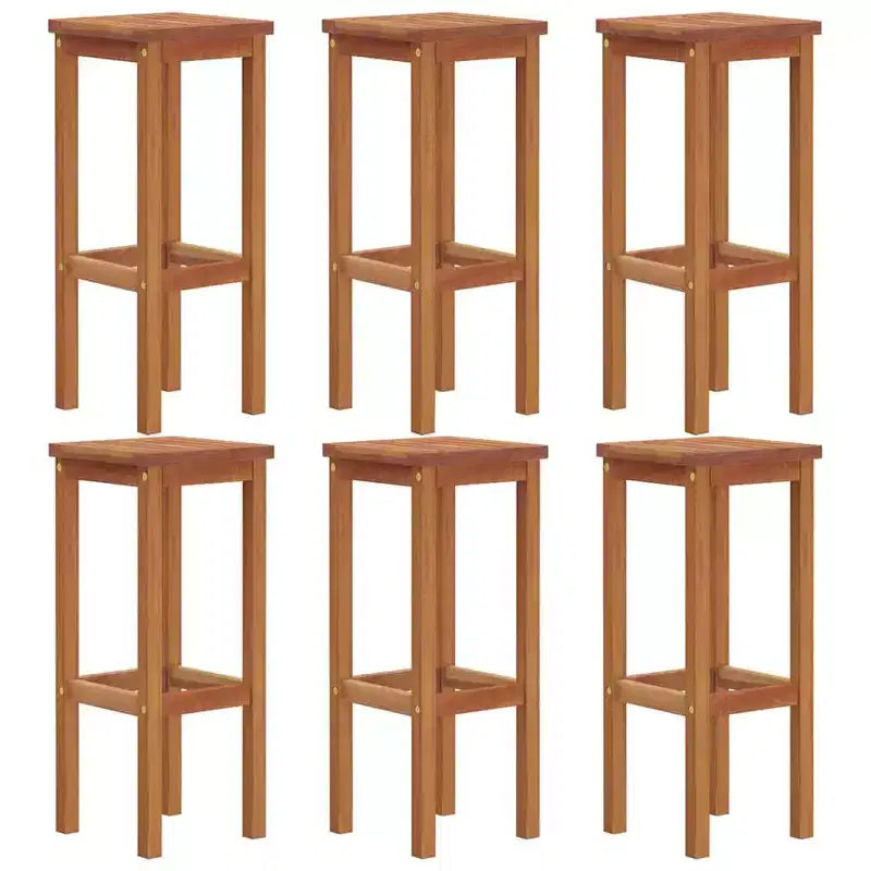 vidaXL Ensemble de bar de jardin en bois marron massif d'acacia Repose-pieds standard