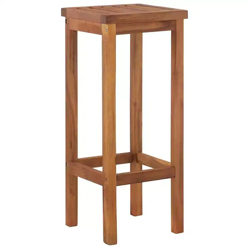 vidaXL Ensemble de bar de jardin en bois marron massif d'acacia Repose-pieds standard