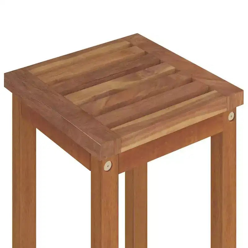 vidaXL Ensemble de bar de jardin en bois marron massif d'acacia Repose-pieds standard
