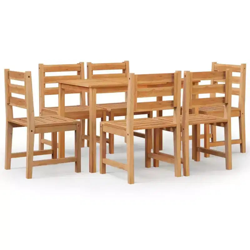 vidaXL Patio Dining Set Solid Wood Teak