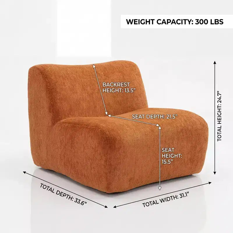 Fauteuil d'appoint sans accoudoirs moderne et modulaire Crinti Christopher Knight Home avec coussin en mousse