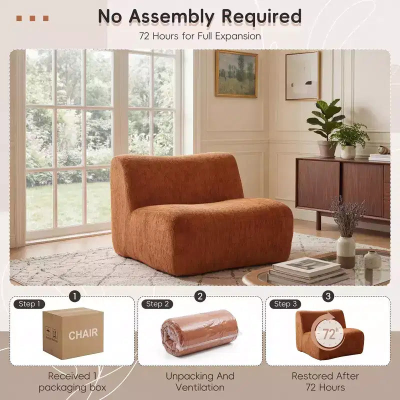 Fauteuil d'appoint sans accoudoirs moderne et modulaire Crinti Christopher Knight Home avec coussin en mousse