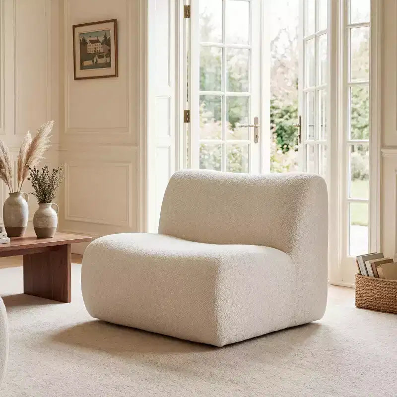 Fauteuil d'appoint sans accoudoirs moderne et modulaire Crinti Christopher Knight Home avec coussin en mousse