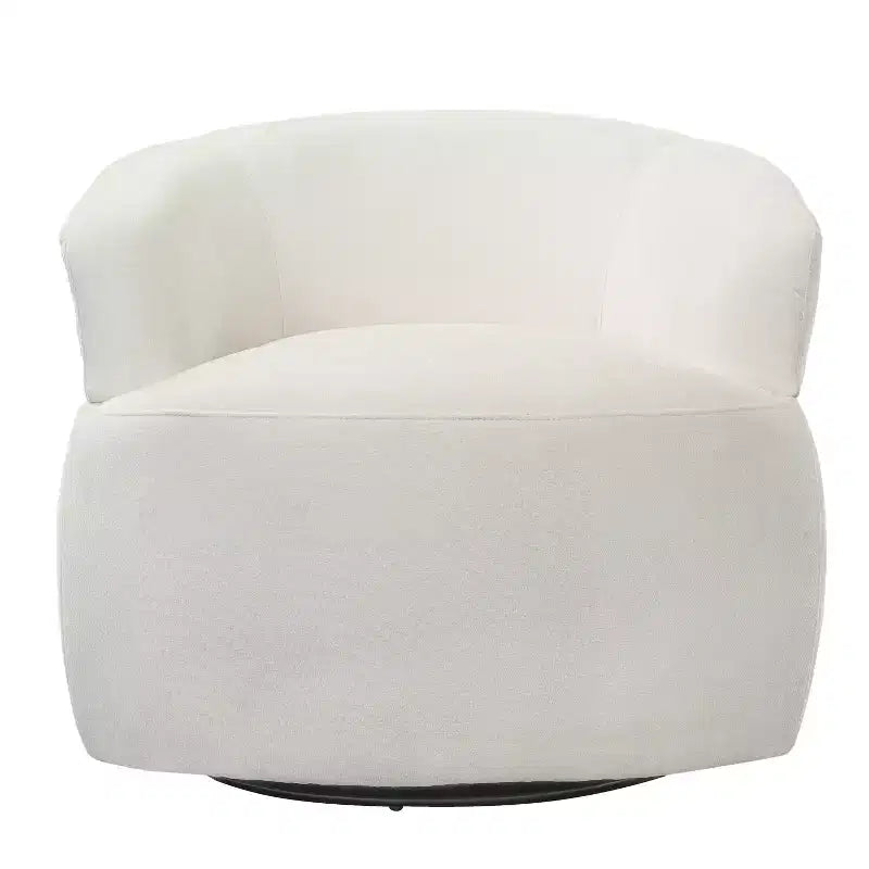 Fauteuil d'appoint pivotant moderne Christopher Knight Home Suroi avec cadre en bois et pieds en métal