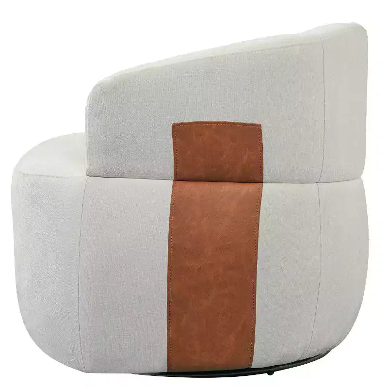Fauteuil d'appoint pivotant moderne Christopher Knight Home Suroi avec cadre en bois et pieds en métal
