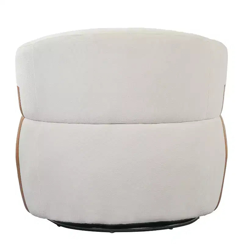 Fauteuil d'appoint pivotant moderne Christopher Knight Home Suroi avec cadre en bois et pieds en métal