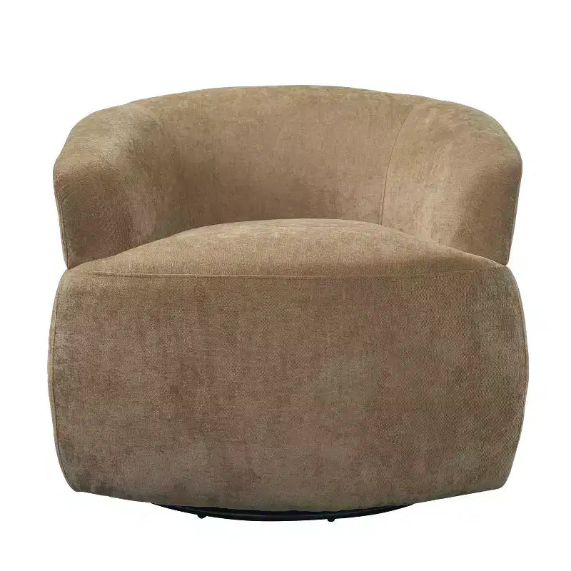 Fauteuil d'appoint pivotant moderne Christopher Knight Home Suroi avec cadre en bois et pieds en métal