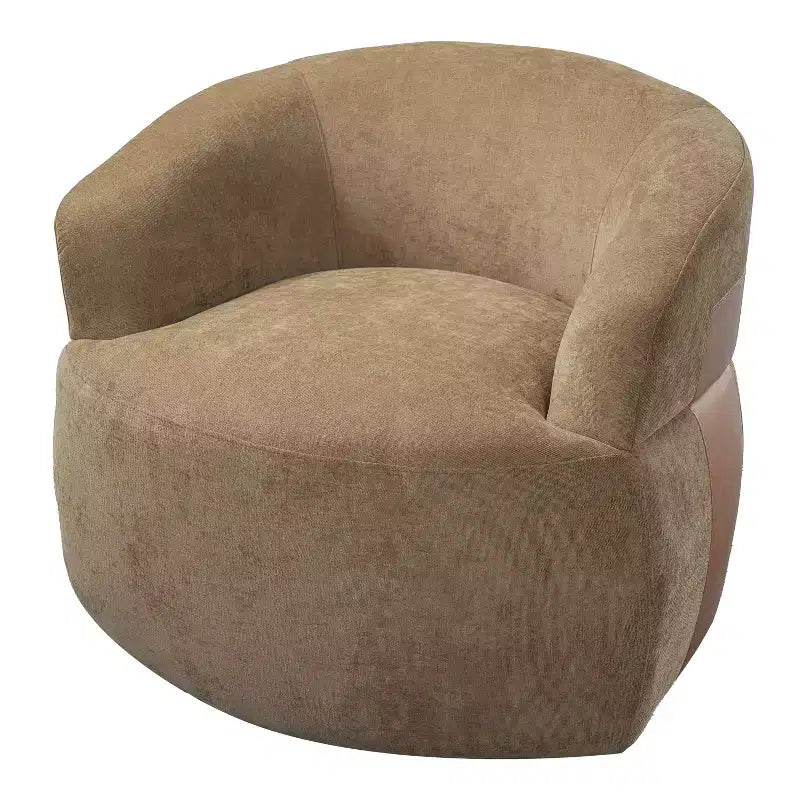 Fauteuil d'appoint pivotant moderne Christopher Knight Home Suroi avec cadre en bois et pieds en métal